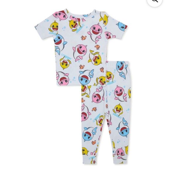 Nickelodeon Pinkfong | Baby Shark 2 piece Cotton Pajama Set Infant Pjs - Picture 1 of 4